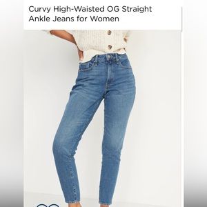 Old Navy Gap Curvy High-Waisted OG Straight Ankle Jeans